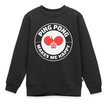 Ping Pong Master Tischtennis Trainer Paddelspieler - Kinder Premium Organic Sweatshirt - Schwarz - Vorne - AI Model Kid Female (0cm)