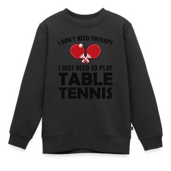 Ping Pong Master Tischtennis Trainer Paddelspieler - Kinder Premium Organic Sweatshirt - Schwarz - Vorne - AI Model Kid Female (0cm)