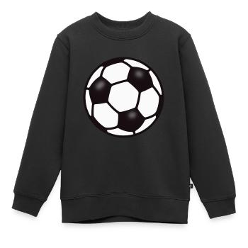 FUßBALL - SPORT - FUßBALLSPIELER - BALLSPORT - Kinder Premium Organic Sweatshirt - Schwarz - Vorne - AI Model Kid Female (0cm)