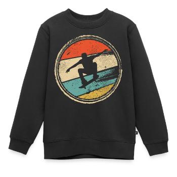 Skateboarding Tricks Skater Skateboard - Kinder Premium Organic Sweatshirt - Schwarz - Vorne - AI Model Kid Female (0cm)