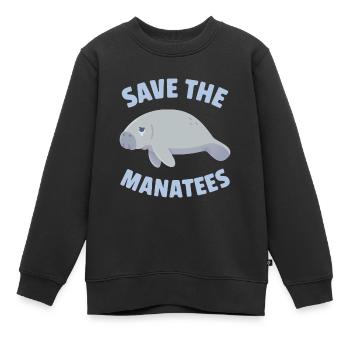 Weinende Seekuh rettet die Seekühe - Kinder Premium Organic Sweatshirt - Schwarz - Vorne - AI Model Kid Female (0cm)