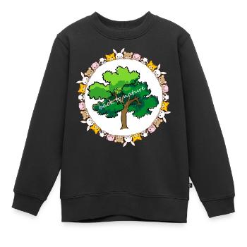retour à la nature - Sweat Premium enfant bio - noir - Devant - AI Model Kid Female (0cm)