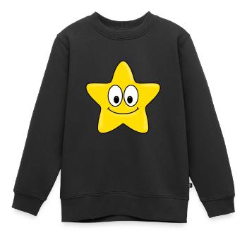 STERN - KINDER - BABYS - GESCHENKIDEEN - Kinder Premium Organic Sweatshirt - Schwarz - Vorne - AI Model Kid Female (0cm)