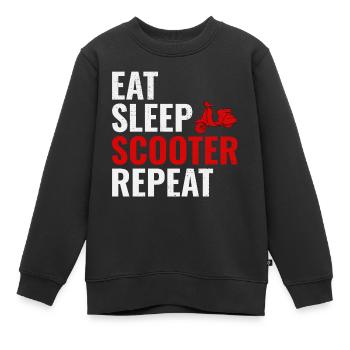 Roller Fahrer Scootering Motorrad Moped Lustig - Kinder Premium Organic Sweatshirt - Schwarz - Vorne - AI Model Kid Female (0cm)
