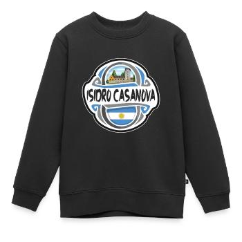 Isidro Casanova Argentinien Flagge Reise Souvenir Bad - Kinder Premium Organic Sweatshirt - Schwarz - Vorne - AI Model Kid Female (0cm)