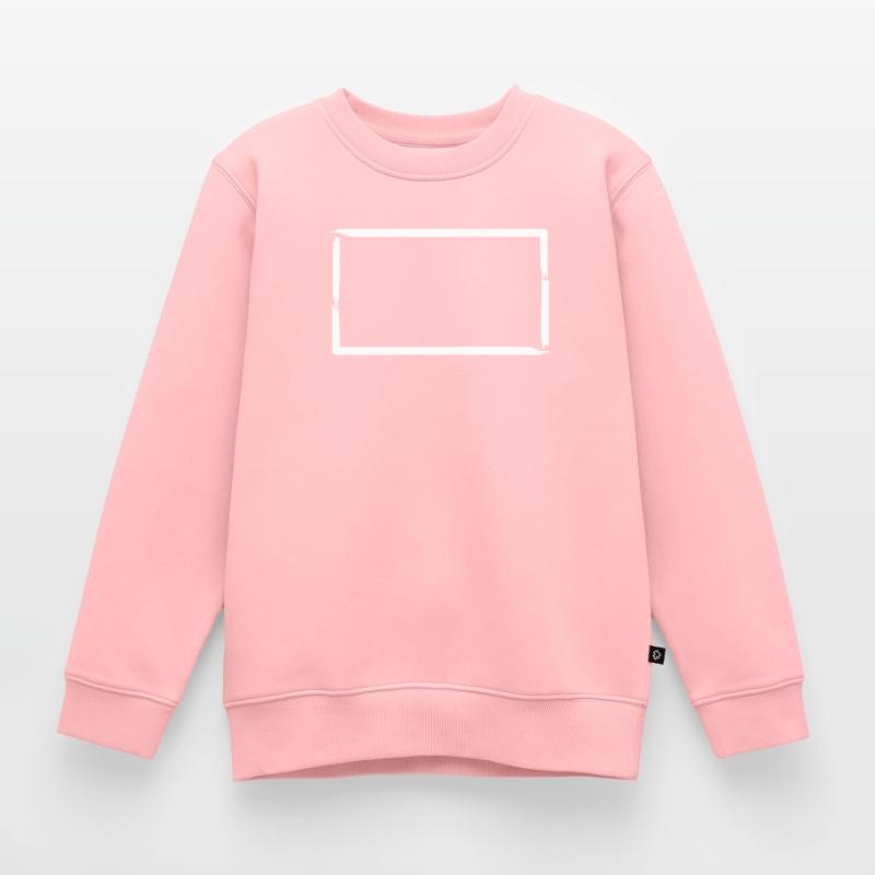 Brush Strokes Rectangular Frame Decoration Kids Premium Organic Sweatshirt