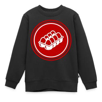Symbole des œufs - Sweat Premium enfant bio - noir - Devant - AI Model Kid Female (0cm)