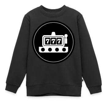 Einarmiger bandit Kreis - Kinder Premium Organic Sweatshirt - Schwarz - Vorne - AI Model Kid Female (0cm)