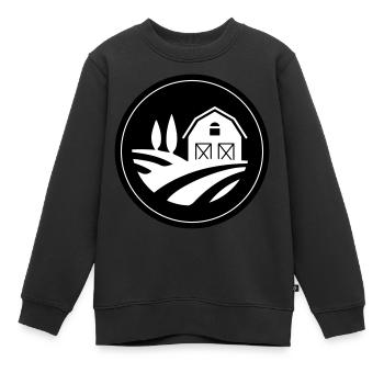 Cercle de récolte à la ferme - Sweat Premium enfant bio - noir - Devant - AI Model Kid Female (0cm)