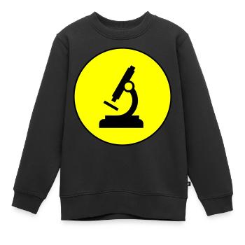 Mikroskop Icon Symbol - Kinder Premium Organic Sweatshirt - Schwarz - Vorne - AI Model Kid Female (0cm)