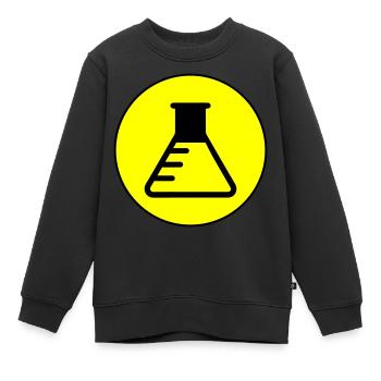 Icône de tube à essai - Sweat Premium enfant bio - noir - Devant - AI Model Kid Female (0cm)