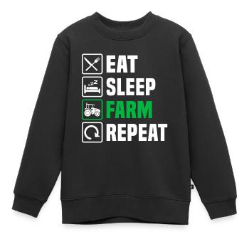 T-Shirt Landwirtschaft Geschenk Landwirt - Kinder Premium Organic Sweatshirt - Schwarz - Vorne - AI Model Kid Female (0cm)