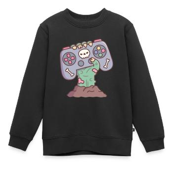 Zombie Ghoul Hand Grabs Spielkonsole - Kinder Premium Organic Sweatshirt - Schwarz - Vorne - AI Model Kid Female (0cm)