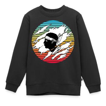 Korsika Camping - Kinder Premium Organic Sweatshirt - Schwarz - Vorne - AI Model Kid Female (0cm)