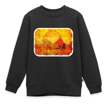 Kairo Ägypten Aquarell Skizze Gezeichnete Illustration - Kinder Premium Organic Sweatshirt - Schwarz - Vorne - AI Model Kid Female (0cm)