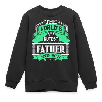 Vater und Sohn - Kinder Premium Organic Sweatshirt - Schwarz - Vorne - AI Model Kid Female (0cm)