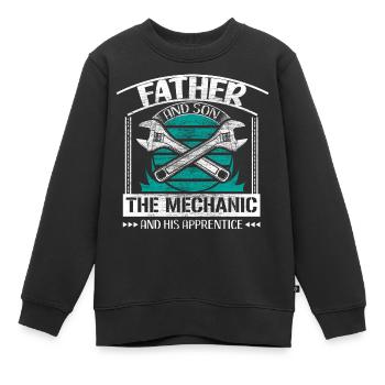 Vater und Sohn - Kinder Premium Organic Sweatshirt - Schwarz - Vorne - AI Model Kid Female (0cm)