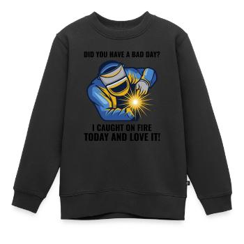 Schweißer Schweißer Metallbau Eisenarbeiter lustig - Kinder Premium Organic Sweatshirt - Schwarz - Vorne - AI Model Kid Female (0cm)