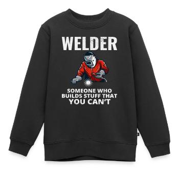 Schweißschweißer Metallbau Eisenarbeiter - Kinder Premium Organic Sweatshirt - Schwarz - Vorne - AI Model Kid Female (0cm)