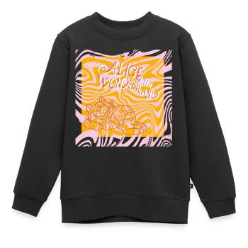 Alice Im Wunderland Grinsekatze - Kinder Premium Organic Sweatshirt - Schwarz - Vorne - AI Model Kid Female (0cm)