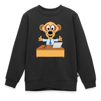 ERDMÄNNCHEN - ARBEIT - JOB - BERUF - MITARBEITER - Kinder Premium Organic Sweatshirt - Schwarz - Vorne - AI Model Kid Female (0cm)
