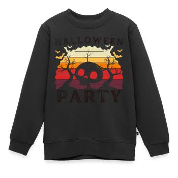 Halloween Party - Sweat Premium enfant bio - noir - Devant - AI Model Kid Female (0cm)