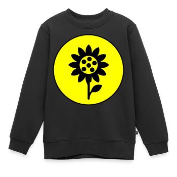 Icône d’icône de tournesol - Sweat Premium enfant bio - noir - Devant - AI Model Kid Female (0cm)