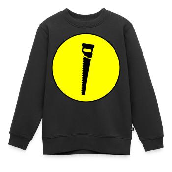 Icône de scie - Sweat Premium enfant bio - noir - Devant - AI Model Kid Female (0cm)