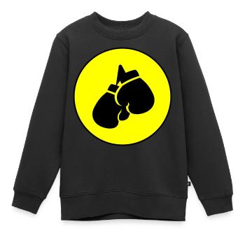 Symbole des gants de boxe - Sweat Premium enfant bio - noir - Devant - AI Model Kid Female (0cm)
