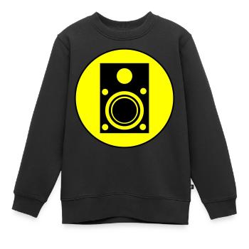 Symbole de musique des haut-parleurs - Sweat Premium enfant bio - noir - Devant - AI Model Kid Female (0cm)