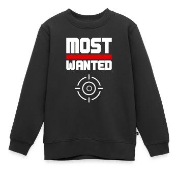 Most Wanted - Kinder Premium Organic Sweatshirt - Schwarz - Vorne - AI Model Kid Female (0cm)