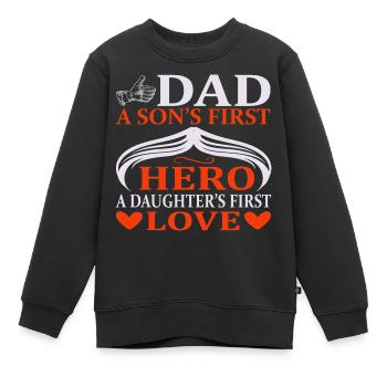 Vater und Sohn - Vater und Tochter schenken Vater - Kinder Premium Organic Sweatshirt - Schwarz - Vorne - AI Model Kid Female (0cm)