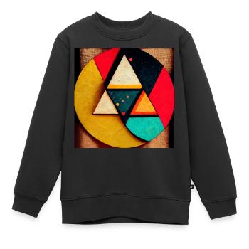 comic pop art - Kids Premium Organic Sweatshirt - black - Front - AI Model Kid Female (0cm)