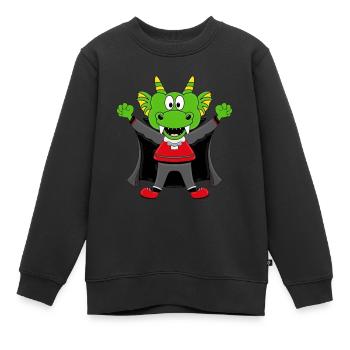 HALLOWEEN - DRACHE - VAMPIR - DRACULA - BABY - Kinder Premium Organic Sweatshirt - Schwarz - Vorne - AI Model Kid Female (0cm)