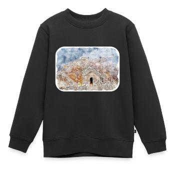 Peking China Aquarell Skizze Illustration - Kinder Premium Organic Sweatshirt - Schwarz - Vorne - AI Model Kid Female (0cm)