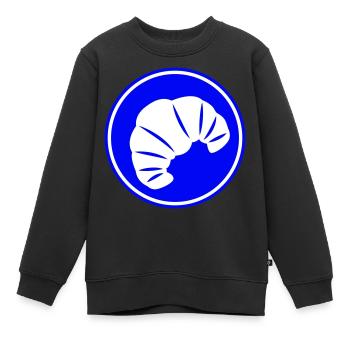 Croissant Symbol - Kinder Premium Organic Sweatshirt - Schwarz - Vorne - AI Model Kid Female (0cm)