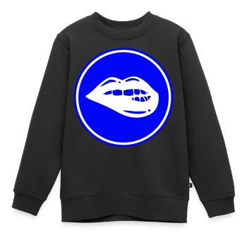 Symbole de lèvre - Sweat Premium enfant bio - noir - Devant - AI Model Kid Female (0cm)