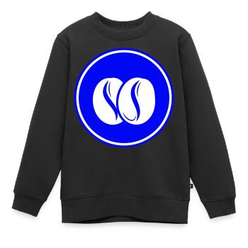Symbole du grain de café - Sweat Premium enfant bio - noir - Devant - AI Model Kid Female (0cm)