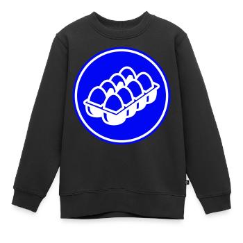 Eier symbol - Kinder Premium Organic Sweatshirt - Schwarz - Vorne - AI Model Kid Female (0cm)