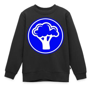 Légumes au brocoli - Sweat Premium enfant bio - noir - Devant - AI Model Kid Female (0cm)