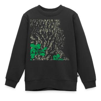 Eiche Eichenbaum Rinde - Kinder Premium Organic Sweatshirt - Schwarz - Vorne - AI Model Kid Female (0cm)