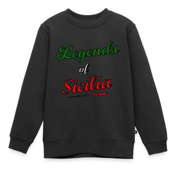 Legenden aus Sizilien - Kinder Premium Organic Sweatshirt - Schwarz - Vorne - AI Model Kid Female (0cm)