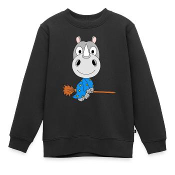 NASHORN - HALLOWEEN - HEXE - TIER - KIND - BABY - Kinder Premium Organic Sweatshirt - Schwarz - Vorne - AI Model Kid Female (0cm)