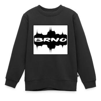 Brünn Tschechien Skyline Silhouette Reise Souvenir - Kinder Premium Organic Sweatshirt - Schwarz - Vorne - AI Model Kid Female (0cm)