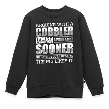 Schuhmacher Arbeit Stiefel Schusterin - Kinder Premium Organic Sweatshirt - Schwarz - Vorne - AI Model Kid Female (0cm)