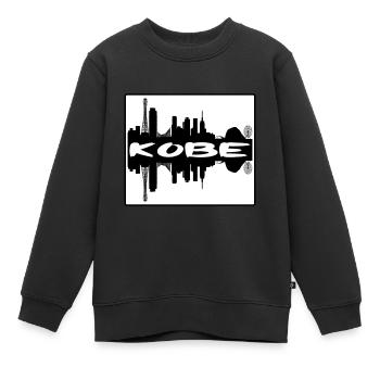 Kobe Japan Skyline Silhouette Travel Souvenir - Kids Premium Organic Sweatshirt - black - Front - AI Model Kid Female (0cm)