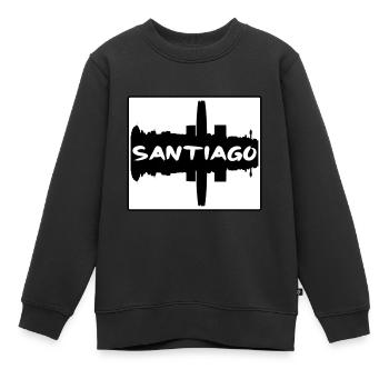 Santiago Chile Skyline Silhouette Reise Souvenir - Kinder Premium Organic Sweatshirt - Schwarz - Vorne - AI Model Kid Female (0cm)