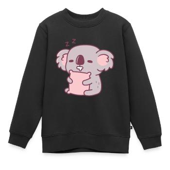 Mignon Siesteping Koala Bear - Sweat Premium enfant bio - noir - Devant - AI Model Kid Female (0cm)
