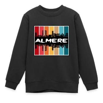 Almere Niederlande Skyline Silhouette Travel Souve - Kinder Premium Organic Sweatshirt - Schwarz - Vorne - AI Model Kid Female (0cm)