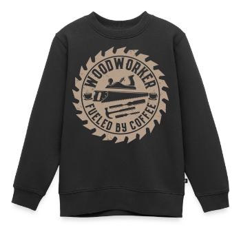 Charpentier - Sweat Premium enfant bio - noir - Devant - AI Model Kid Female (0cm)